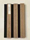 Akustikpaneele 267x57cm, Walnuss hell auf schwarzen Filz